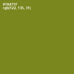 #7A871F - Trendy Green Color Image