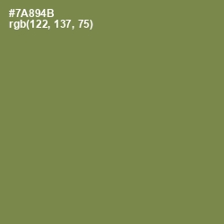 #7A894B - Glade Green Color Image