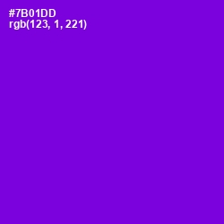 #7B01DD - Purple Heart Color Image