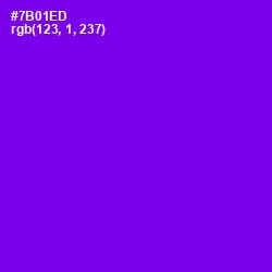 #7B01ED - Purple Heart Color Image