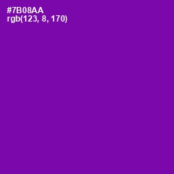 #7B08AA - Purple Color Image