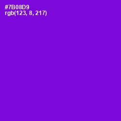 #7B08D9 - Purple Heart Color Image