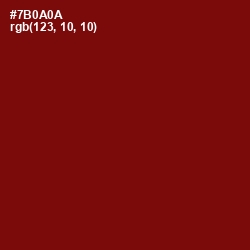 #7B0A0A - Dark Burgundy Color Image