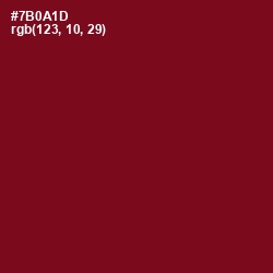 #7B0A1D - Venetian Red Color Image