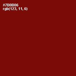 #7B0B06 - Dark Burgundy Color Image