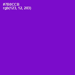 #7B0CCB - Purple Heart Color Image