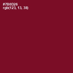 #7B0D26 - Claret Color Image