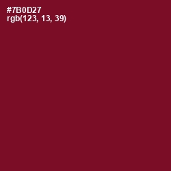 #7B0D27 - Claret Color Image
