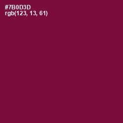 #7B0D3D - Siren Color Image