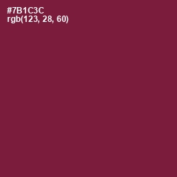 #7B1C3C - Claret Color Image