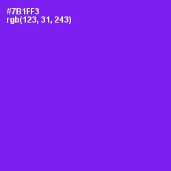 #7B1FF3 - Purple Heart Color Image