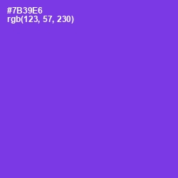 #7B39E6 - Purple Heart Color Image