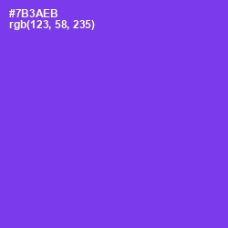 #7B3AEB - Purple Heart Color Image