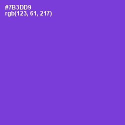 #7B3DD9 - Purple Heart Color Image