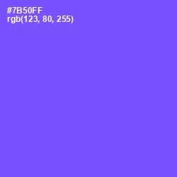 #7B50FF - Moody Blue Color Image