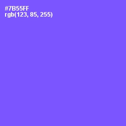 #7B55FF - Moody Blue Color Image