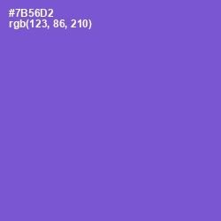 #7B56D2 - Fuchsia Blue Color Image