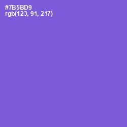 #7B5BD9 - Fuchsia Blue Color Image