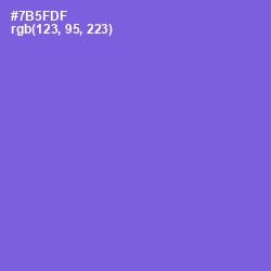 #7B5FDF - Fuchsia Blue Color Image