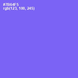 #7B64F5 - Moody Blue Color Image