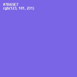 #7B65E7 - Moody Blue Color Image