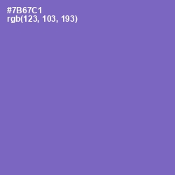 #7B67C1 - Blue Marguerite Color Image