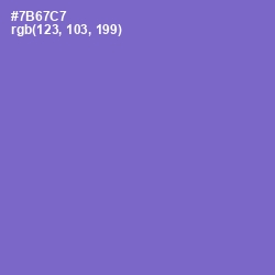 #7B67C7 - Blue Marguerite Color Image