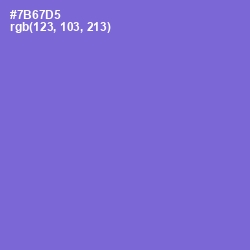 #7B67D5 - Moody Blue Color Image