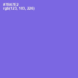 #7B67E2 - Moody Blue Color Image