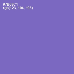 #7B68C1 - Blue Marguerite Color Image