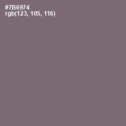 #7B6974 - Old Lavender Color Image