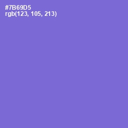 #7B69D5 - Moody Blue Color Image