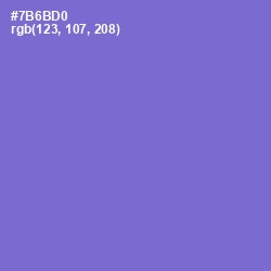 #7B6BD0 - Moody Blue Color Image