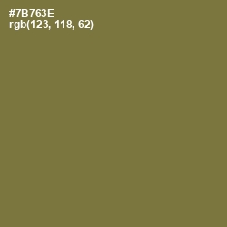 #7B763E - Pesto Color Image