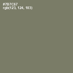 #7B7C67 - Limed Ash Color Image