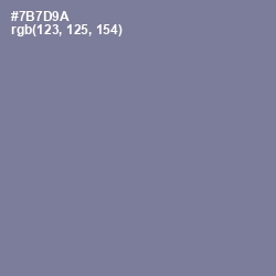 #7B7D9A - Waterloo  Color Image