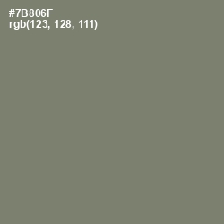 #7B806F - Camouflage Green Color Image