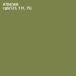 #7B834B - Glade Green Color Image