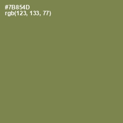 #7B854D - Glade Green Color Image