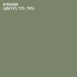 #7B8569 - Camouflage Green Color Image