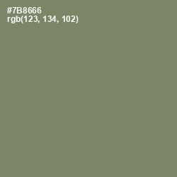 #7B8666 - Flax Smoke Color Image