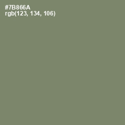 #7B866A - Camouflage Green Color Image