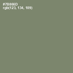 #7B866D - Camouflage Green Color Image