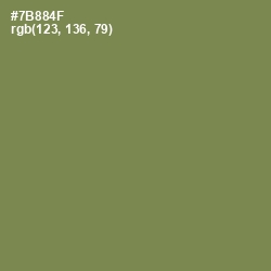 #7B884F - Glade Green Color Image