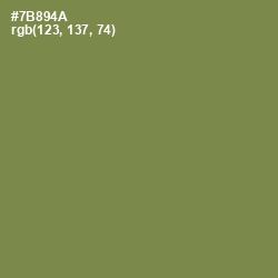 #7B894A - Glade Green Color Image