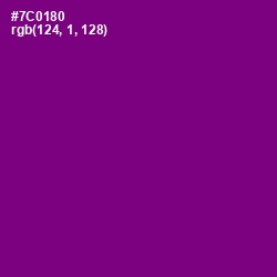 #7C0180 - Purple Color Image