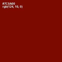 #7C0A00 - Dark Burgundy Color Image