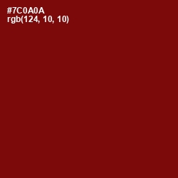 #7C0A0A - Dark Burgundy Color Image