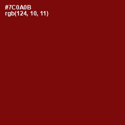 #7C0A0B - Dark Burgundy Color Image