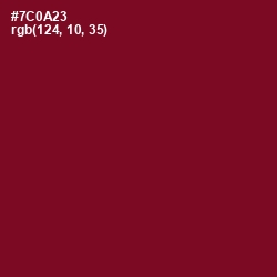 #7C0A23 - Claret Color Image